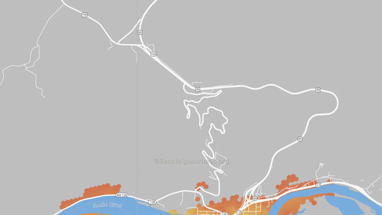Bike Grade map of Transfer, ID