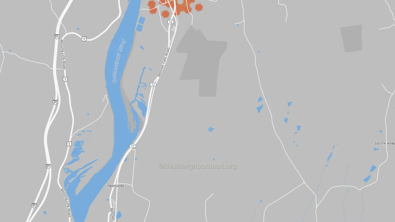 Bike Grade map of Trapshire, NH