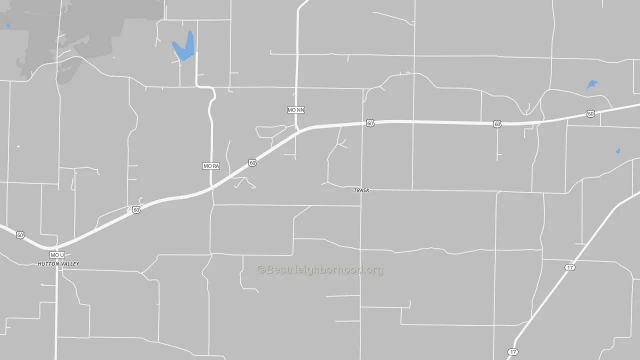 Bike Grade map of Trask, MO