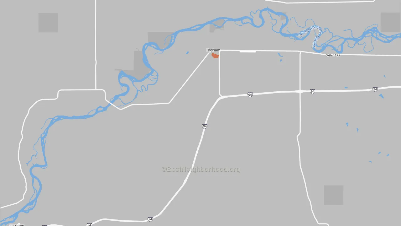 Bike Grade map of Treasure County, MT