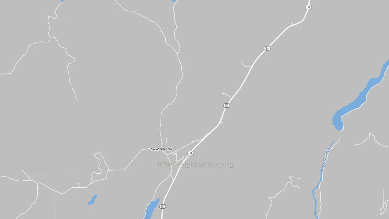 Bike Grade map of Treasureton, ID
