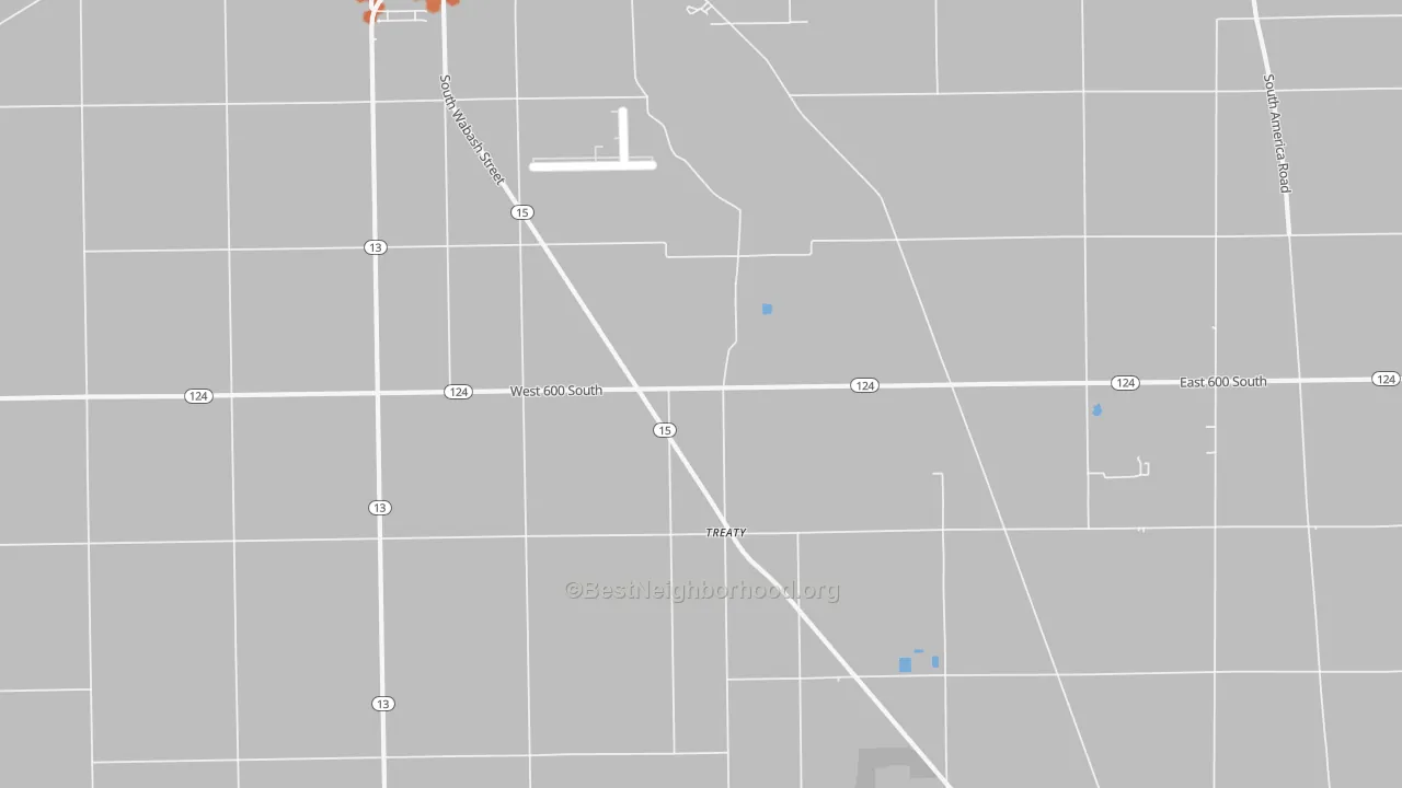 Bike Grade map of Treaty, IN