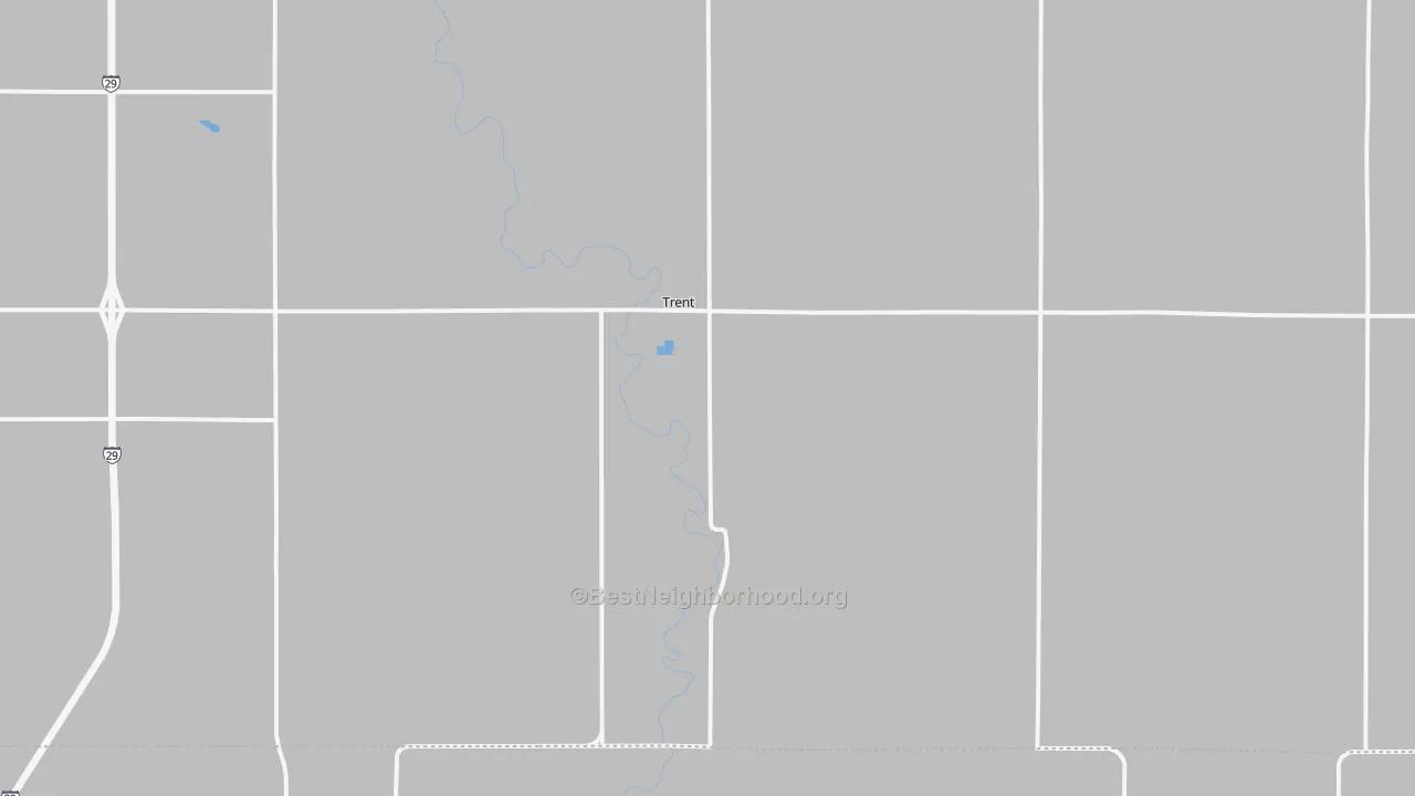 Bike Grade map of Trent, SD