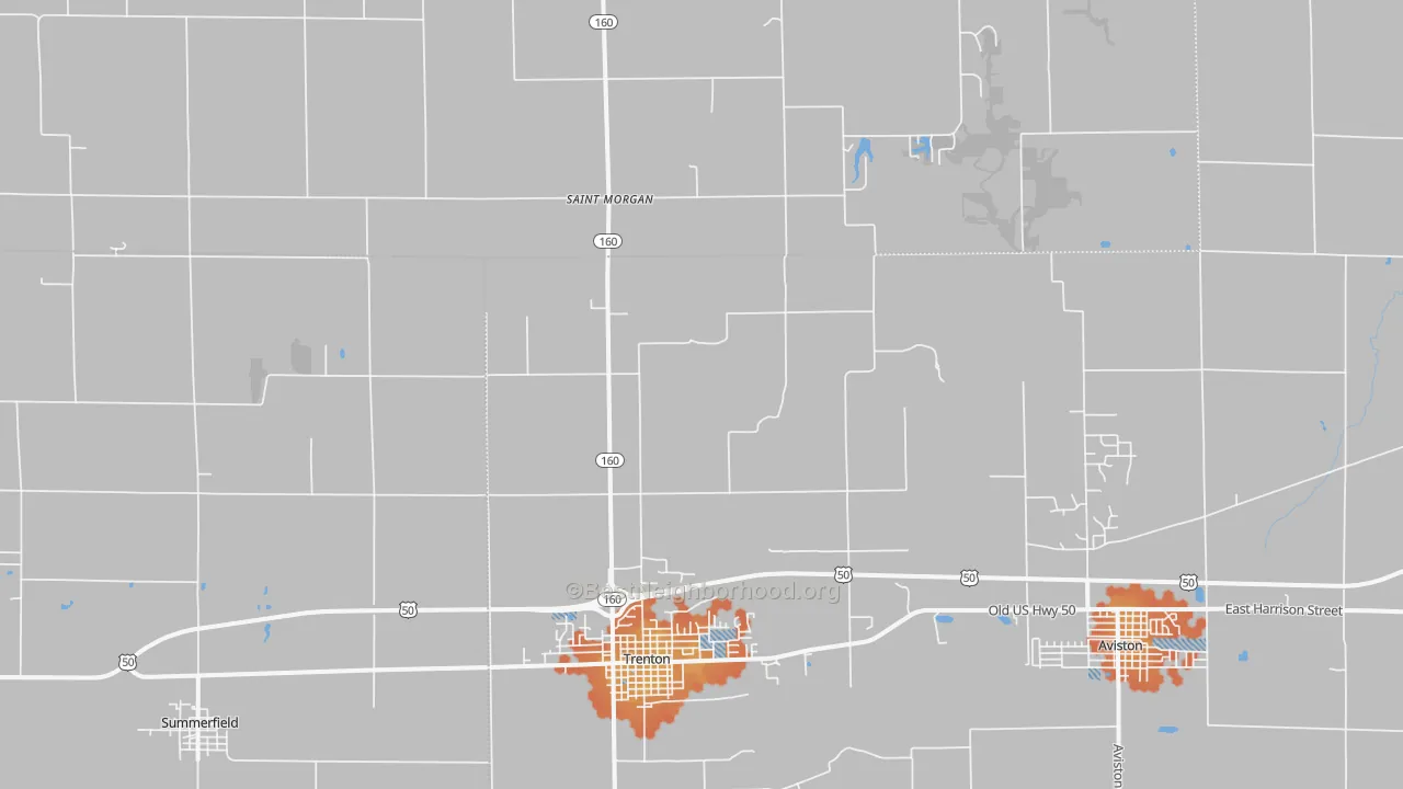 Bike Grade map of Trenton, IL
