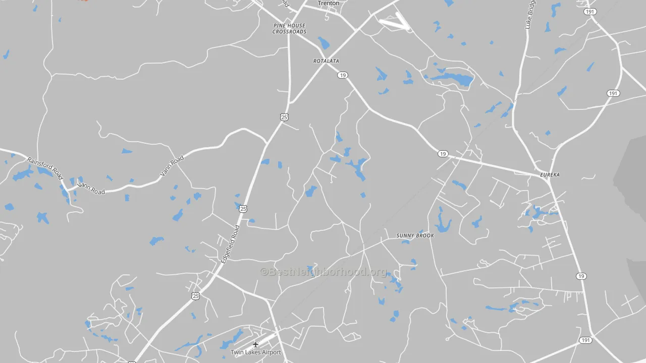 Bike Grade map of Trenton, SC