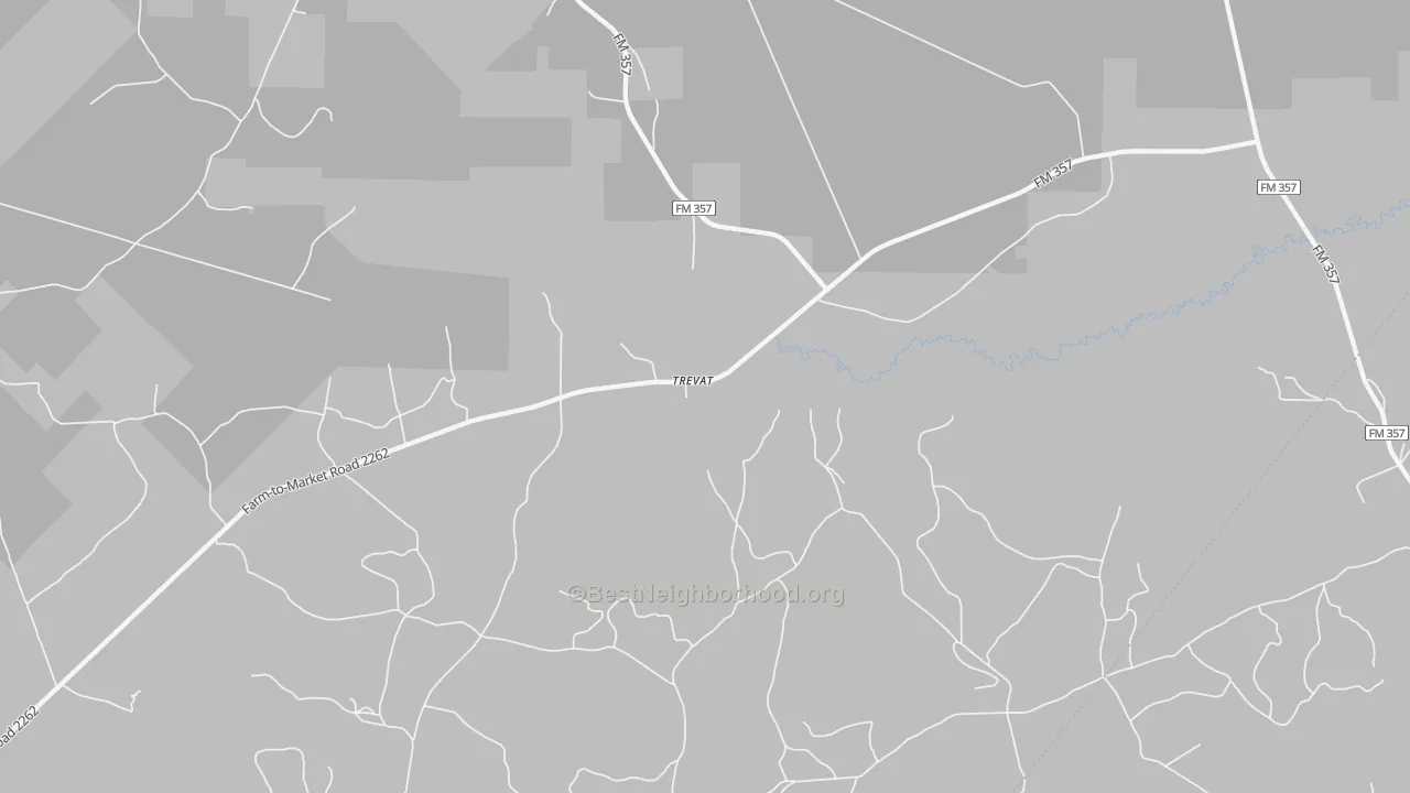 Bike Grade map of Trevat, TX