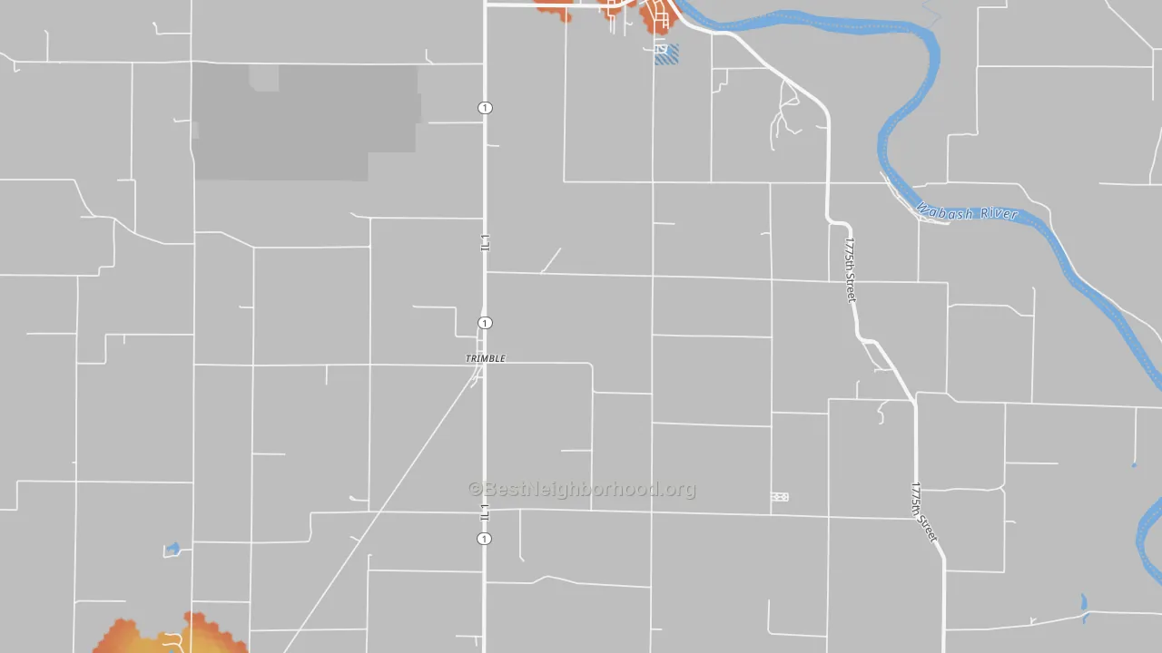 Bike Grade map of Trimble, IL