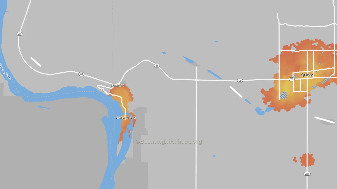 Bike Grade map of Trinidad, WA