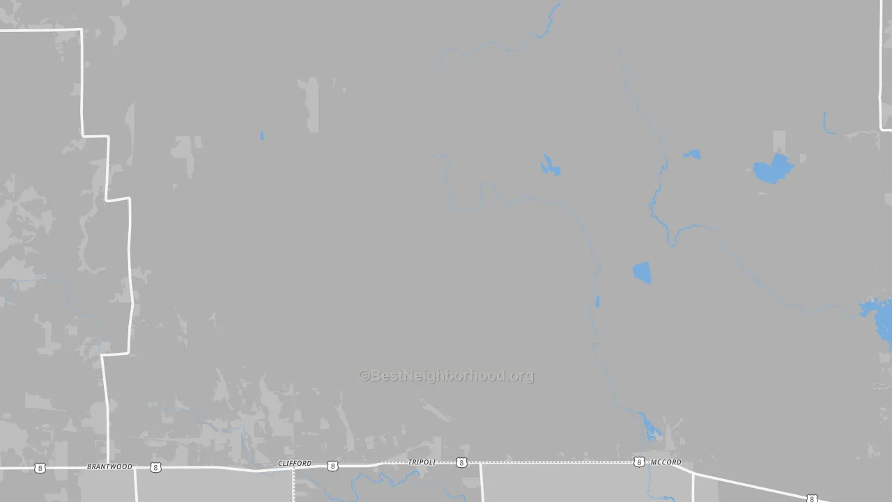 Bike Grade map of Tripoli, WI