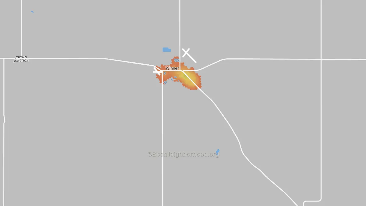 Bike Grade map of Tripp County, SD