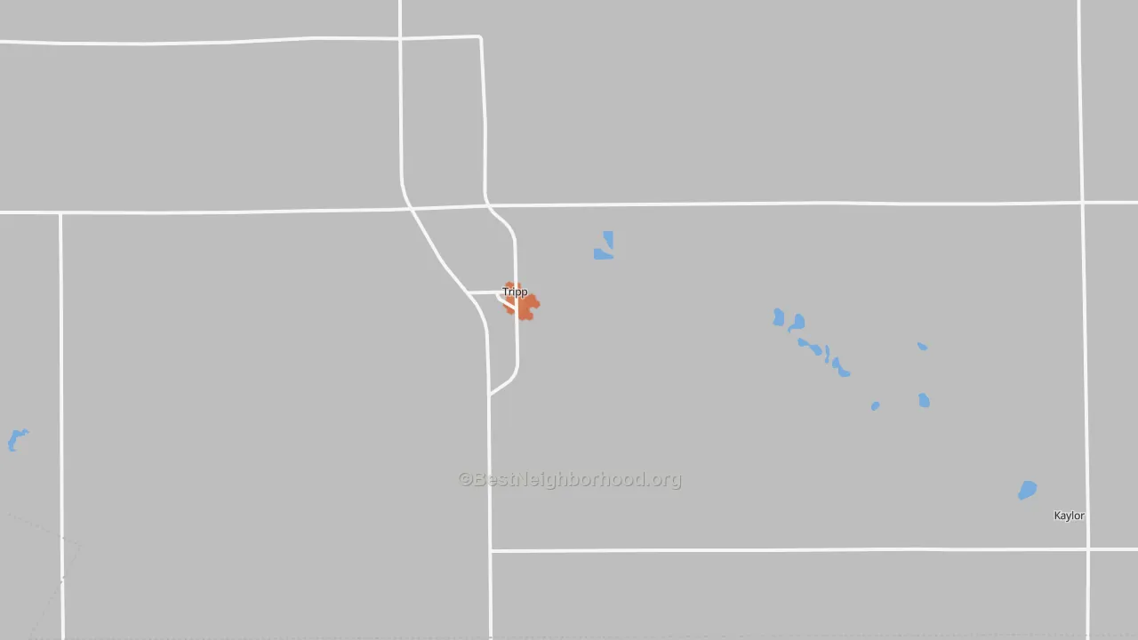 Bike Grade map of Tripp, SD