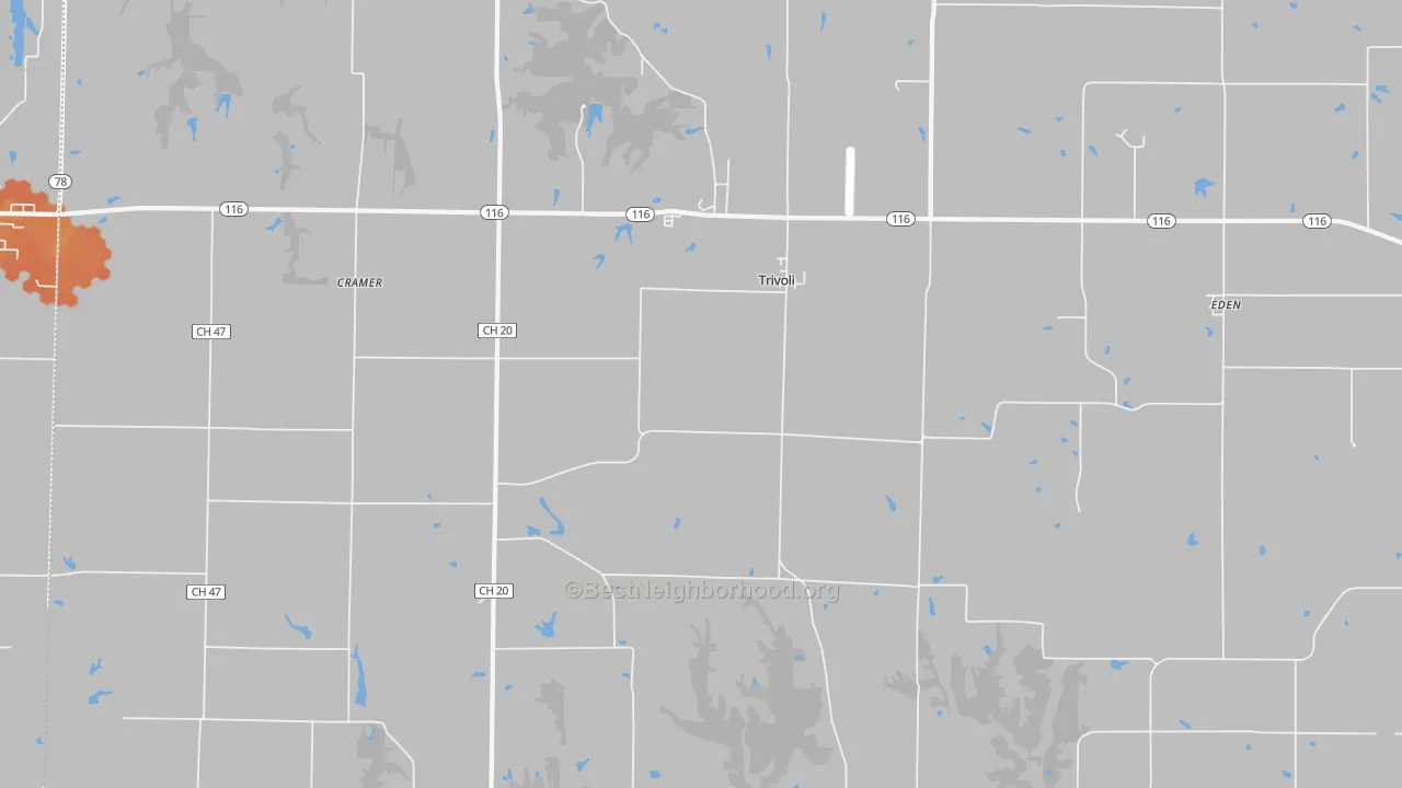 Bike Grade map of Trivoli, IL