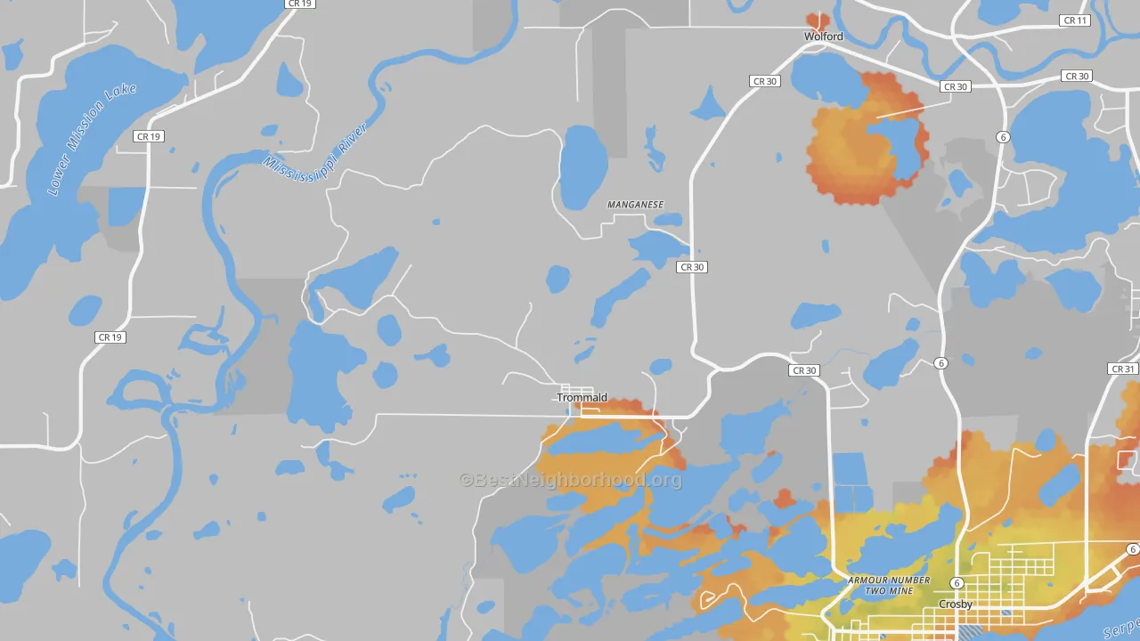 Bike Grade map of Trommald, MN