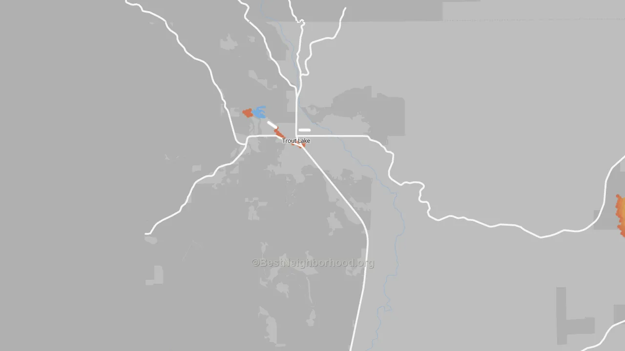Bike Grade map of Trout Lake, WA