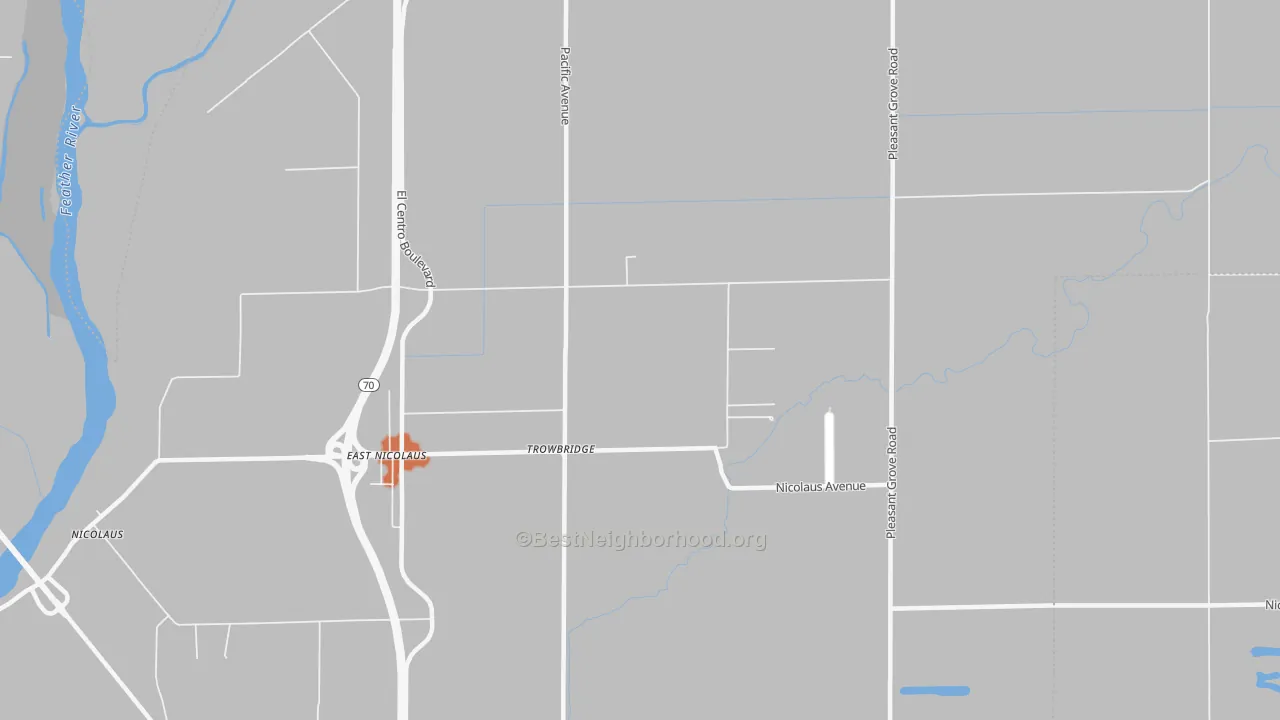 Bike Grade map of Trowbridge, CA