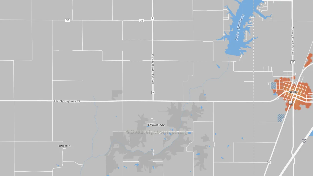 Bike Grade map of Trowbridge, IL