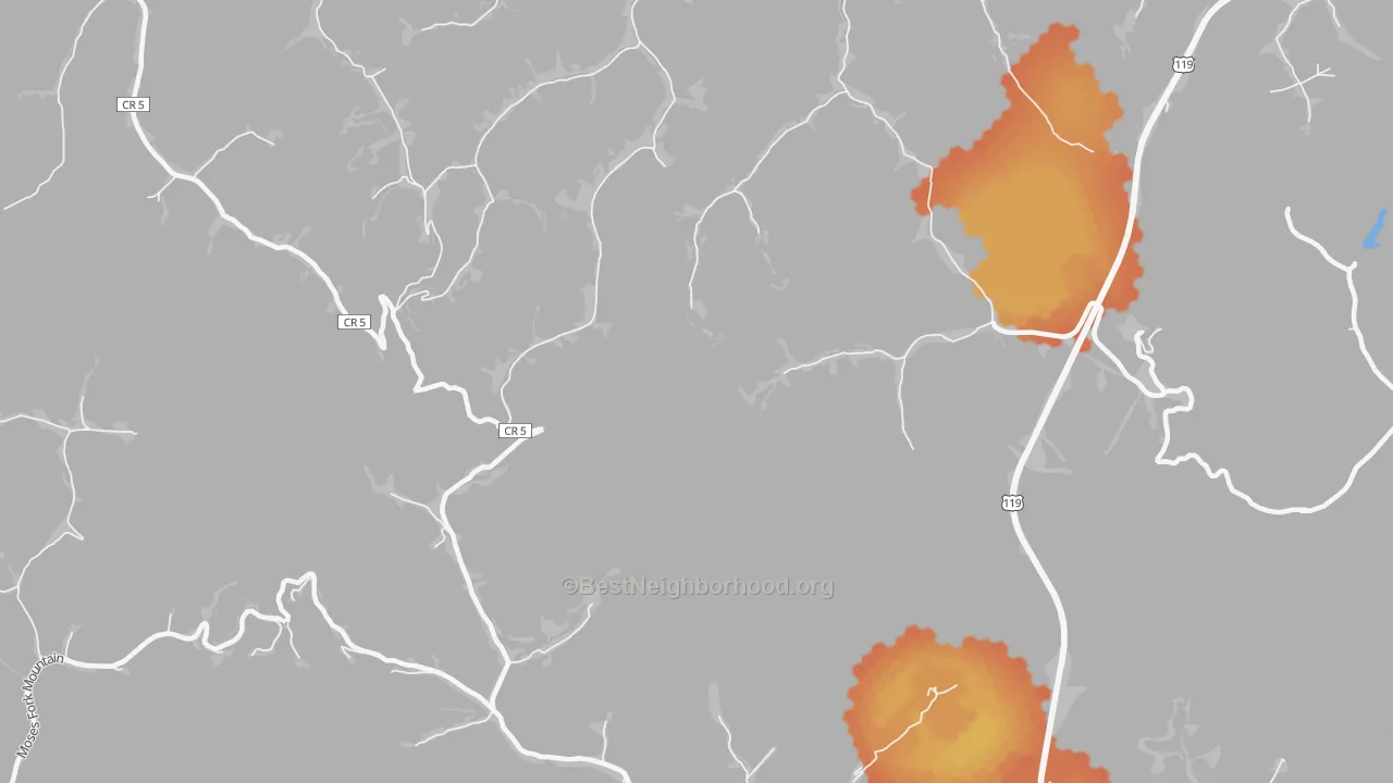 Bike Grade map of Troy Town, WV