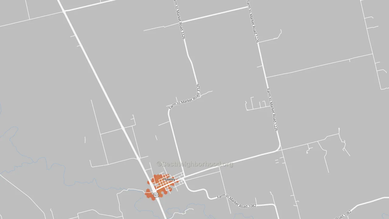 Bike Grade map of Truby, TX