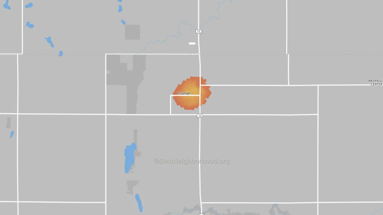 Bike Grade map of Truman, MN