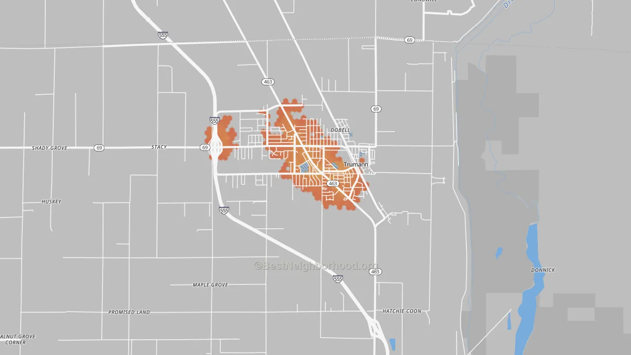Bike Grade map of Trumann, AR