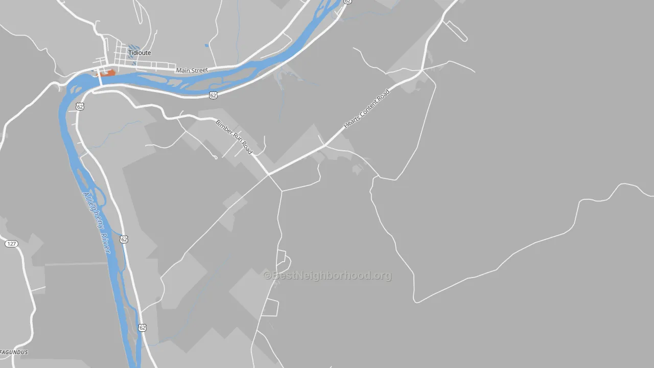 Bike Grade map of Trunkeyville, PA