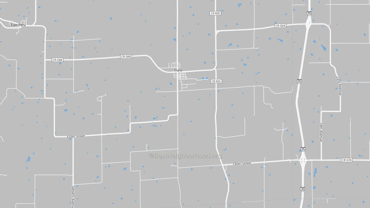 Bike Grade map of Truro, IA
