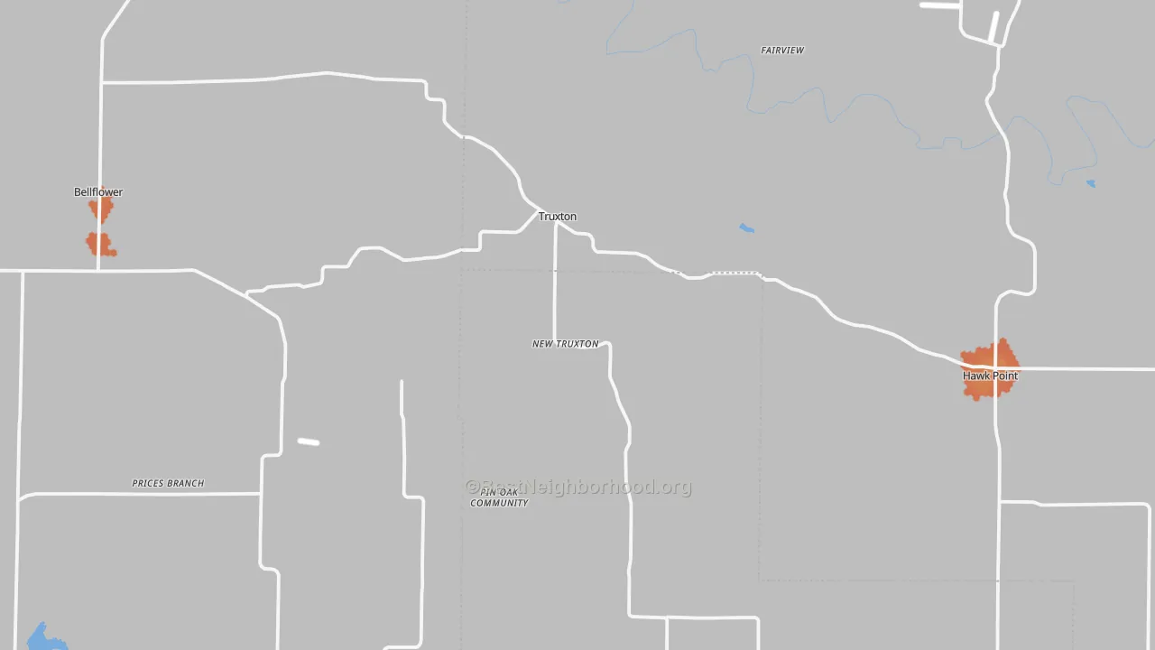 Bike Grade map of Truxton, MO
