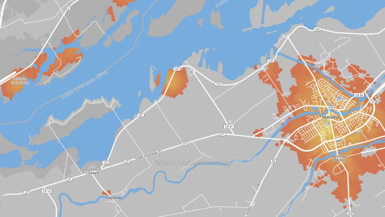 Bike Grade map of Tucker Terrace, NY