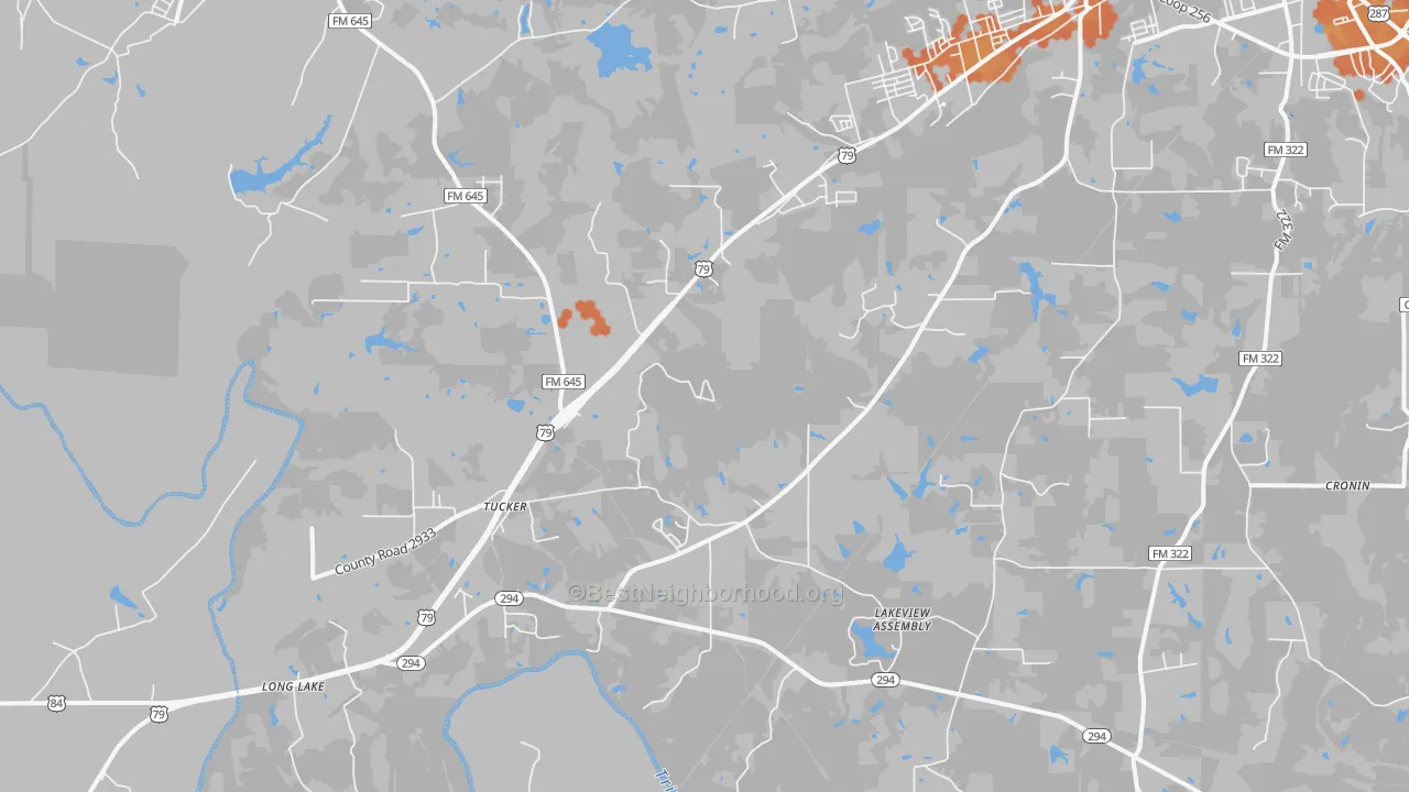 Bike Grade map of Tucker, TX