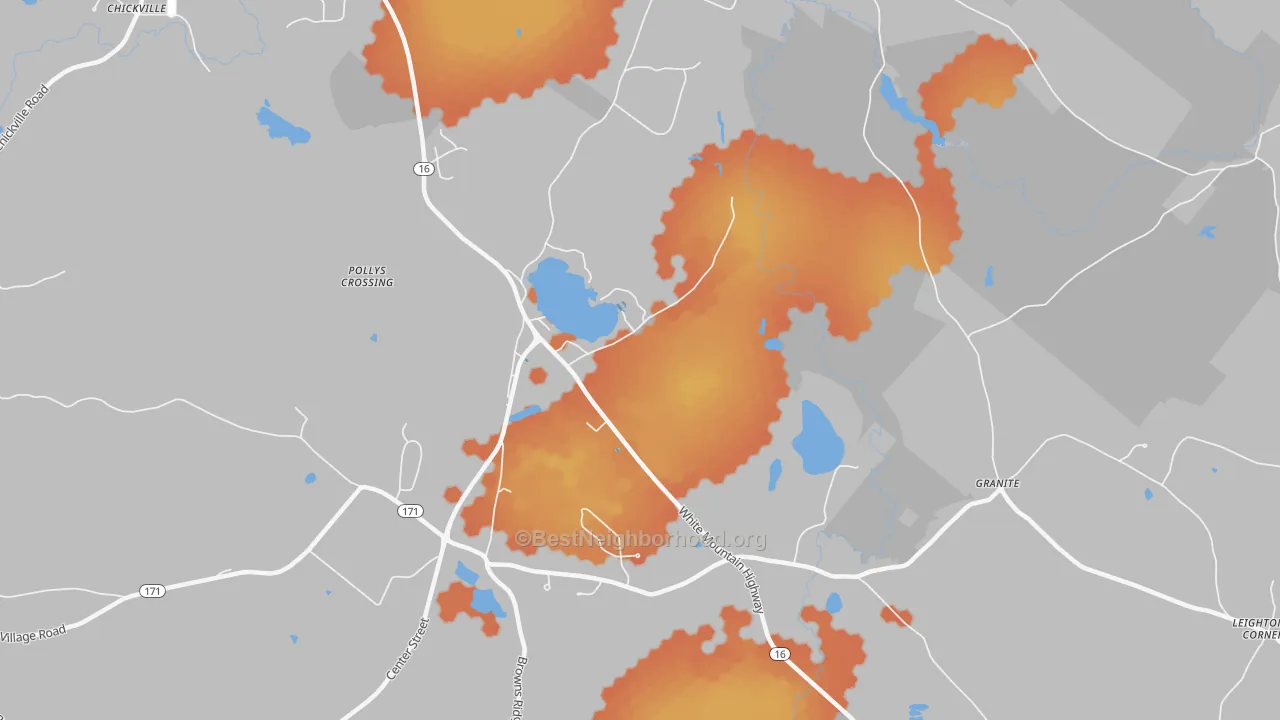 Bike Grade map of Tuftonboro, NH