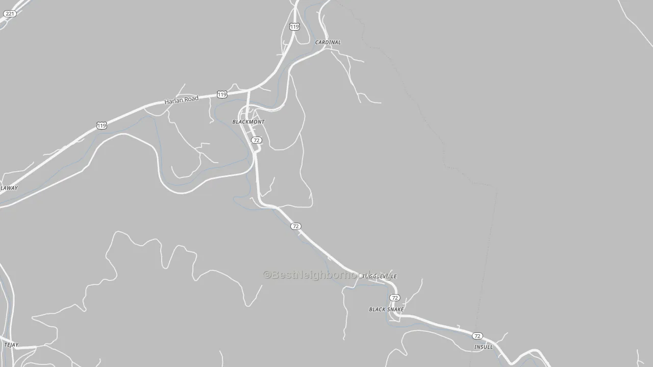 Bike Grade map of Tuggleville, KY