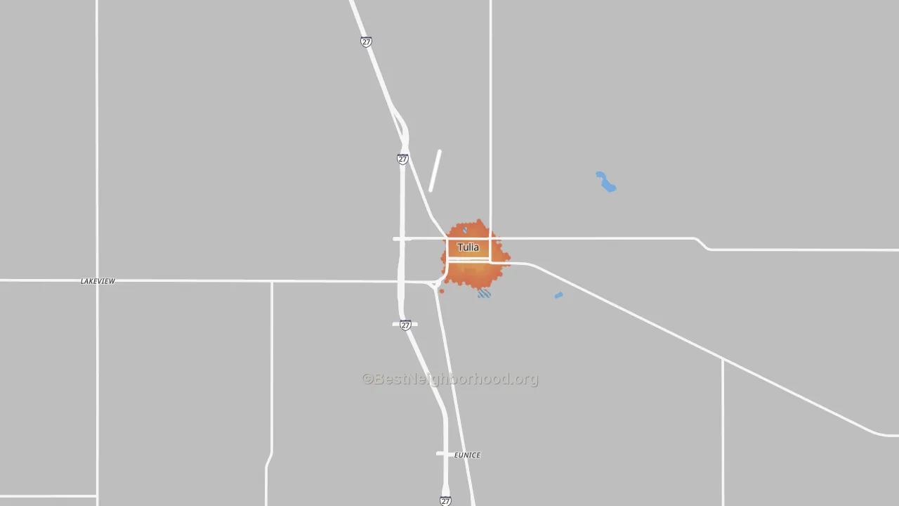 Bike Grade map of Tulia, TX
