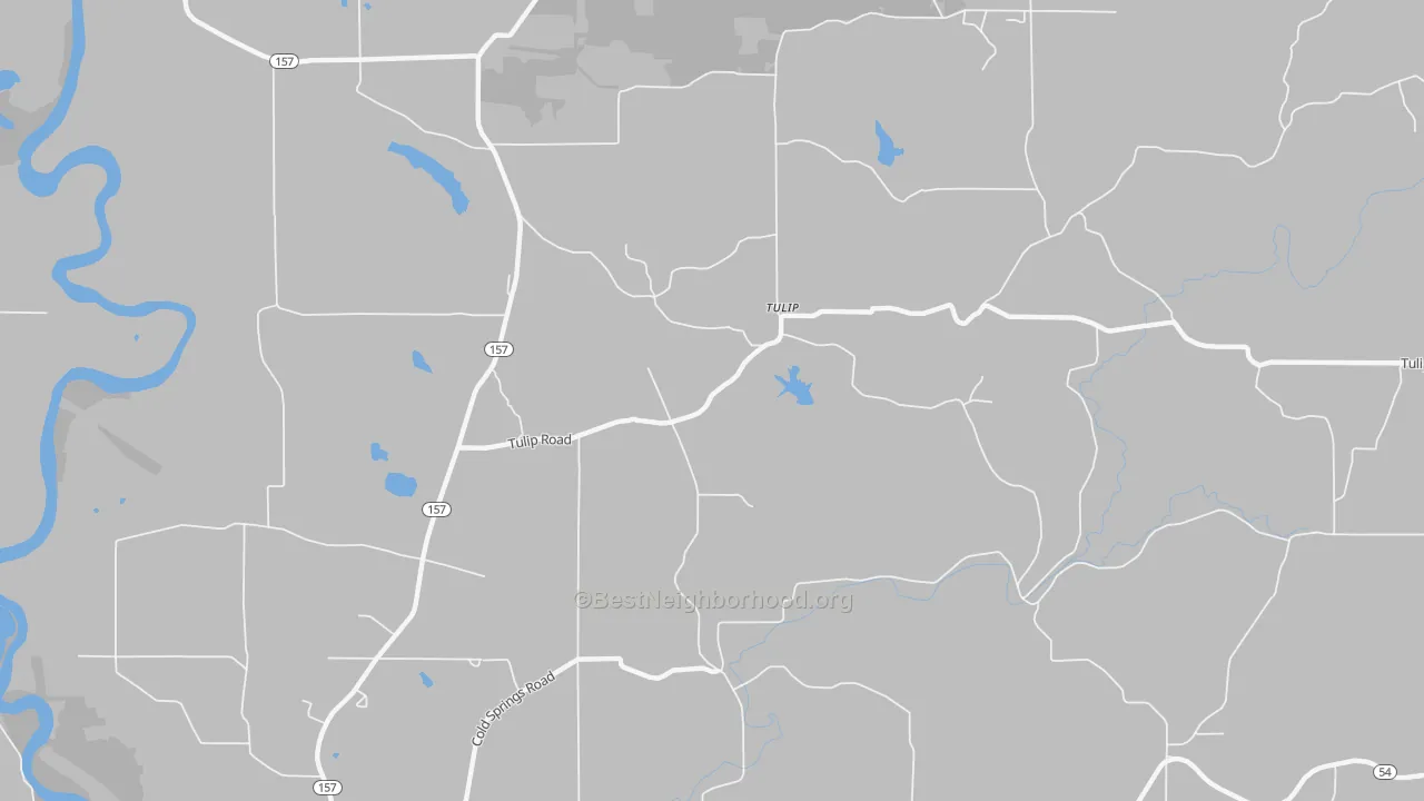 Bike Grade map of Tulip, IN