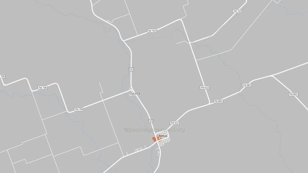 Bike Grade map of Tulsita, TX