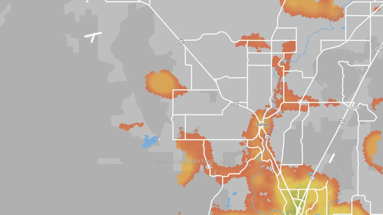 Bike Grade map of Tumalo, OR