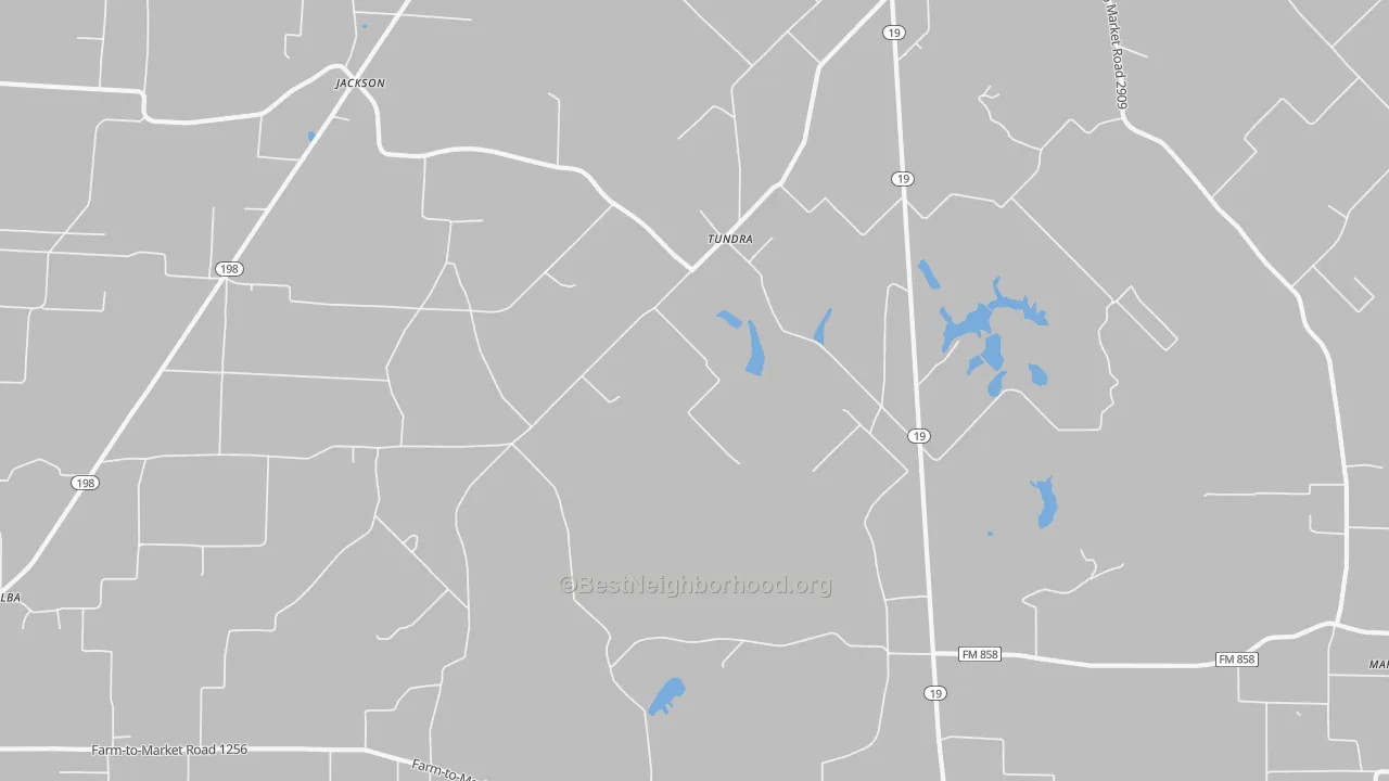 Bike Grade map of Tundra, TX