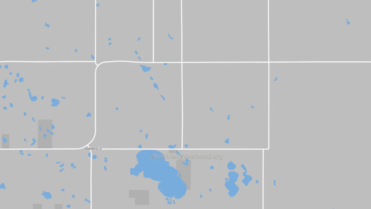 Bike Grade map of Tunerville, SD