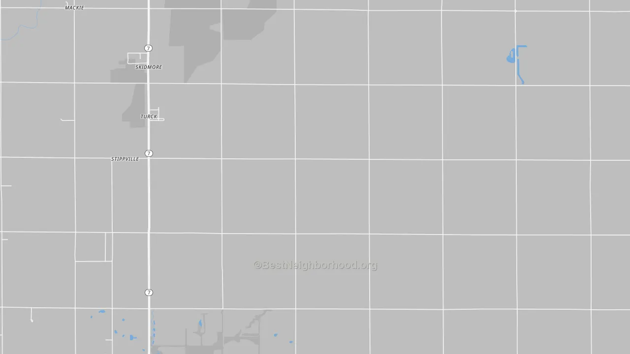 Bike Grade map of Turck, KS
