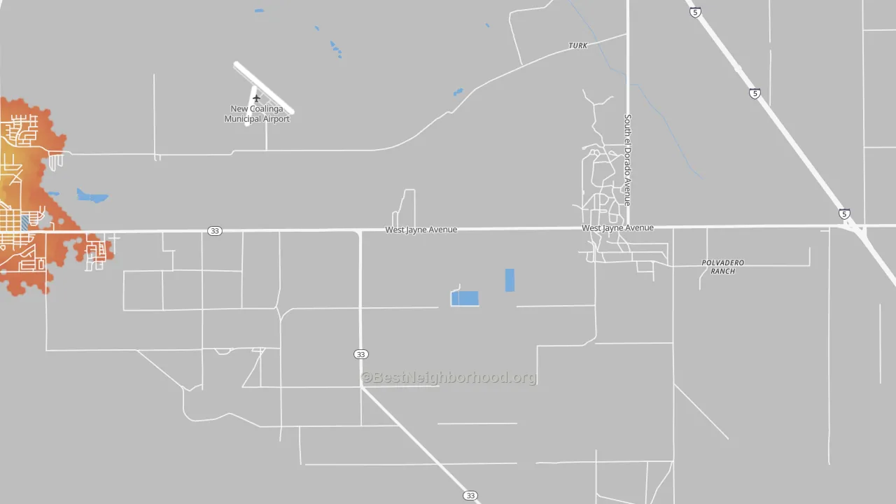 Bike Grade map of Turk, CA