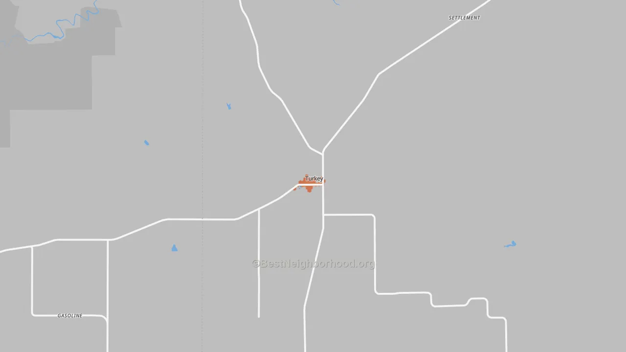 Bike Grade map of Turkey, TX