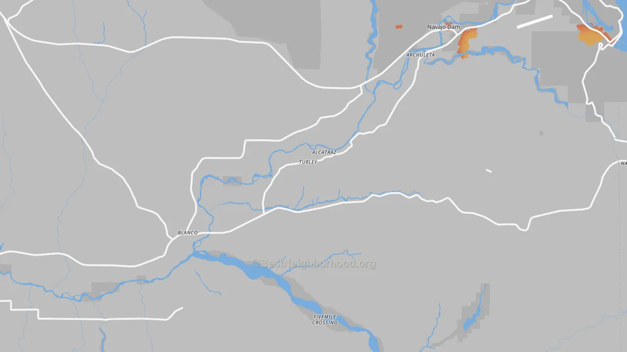 Bike Grade map of Turley, NM