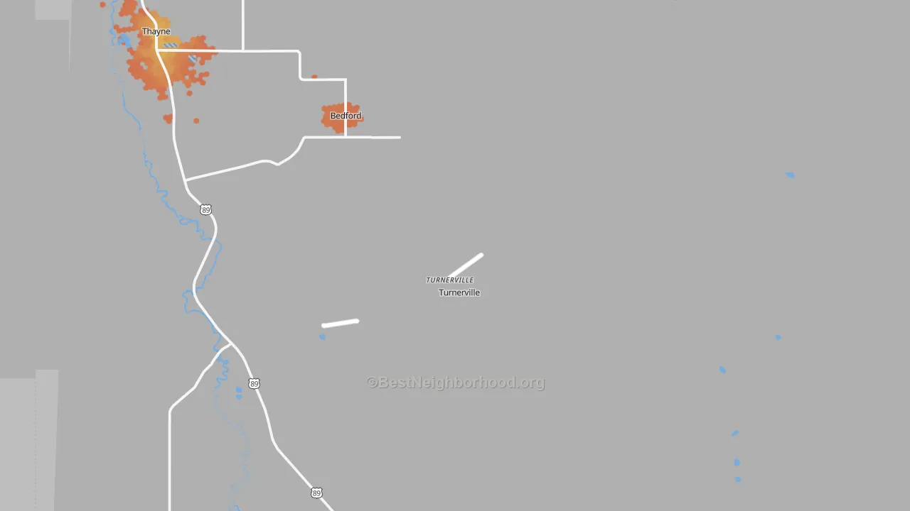 Bike Grade map of Turnerville, WY