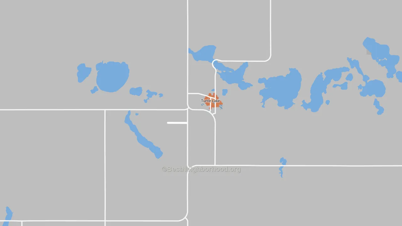 Bike Grade map of Turtle Lake, ND