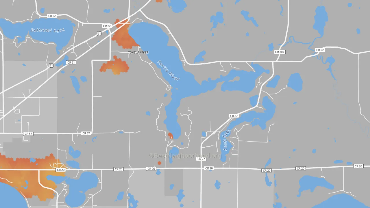 Bike Grade map of Turtle River, MN
