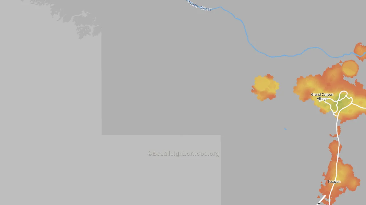 Bike Grade map of Tusayan, AZ