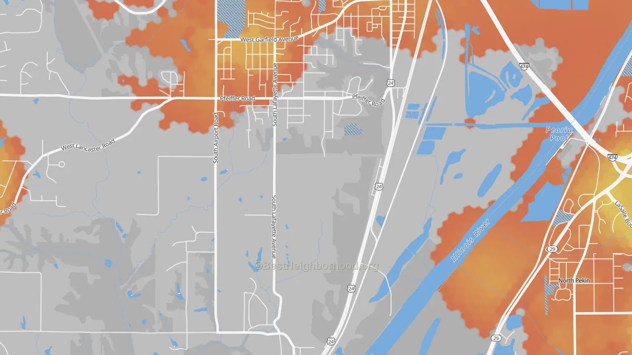 Bike Grade map of Tuscarora, IL