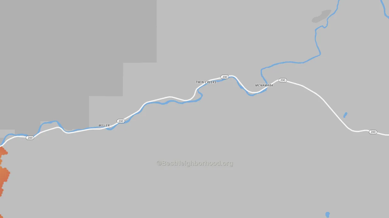 Bike Grade map of Twin Creeks, MT