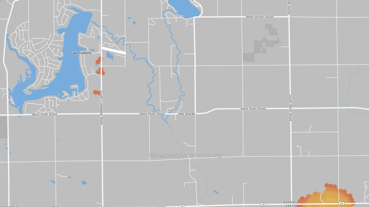 Bike Grade map of Two Rivers, MI