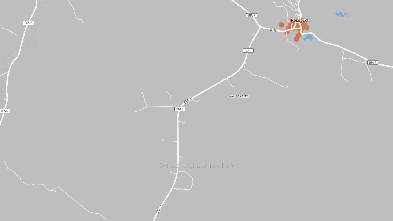 Bike Grade map of Two Strike, SD
