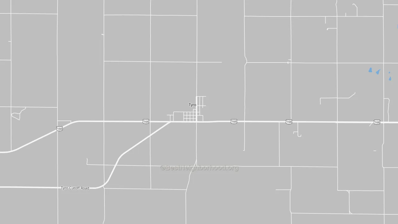 Bike Grade map of Tyro, KS